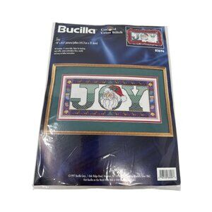Bucilla Counted Cross-Stitch Kit Joy 8.5" X 18" Picture Crafts DIY Needlework